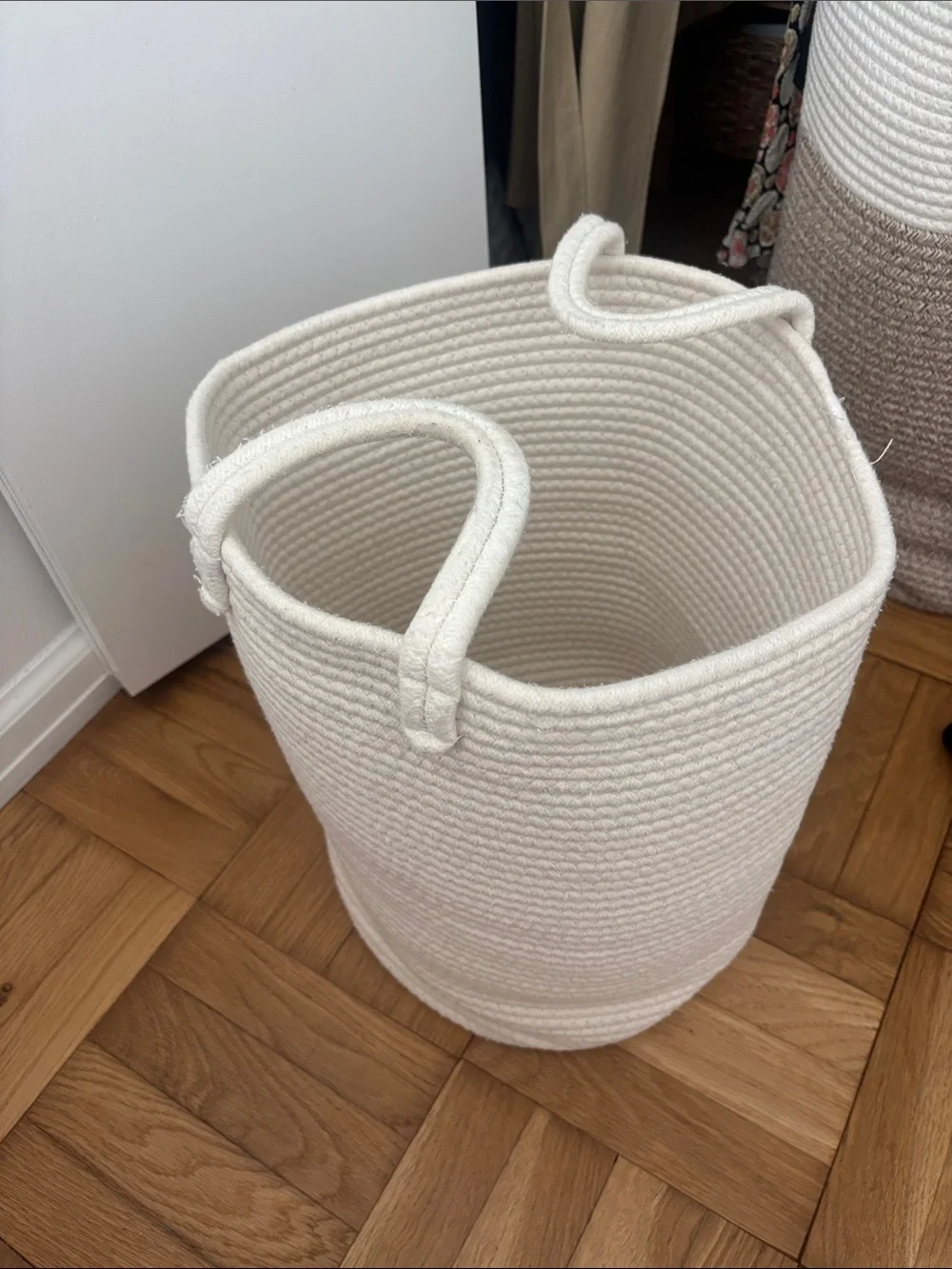 Cotton Rope Storage Basket in Cream - Stylish Home Accent